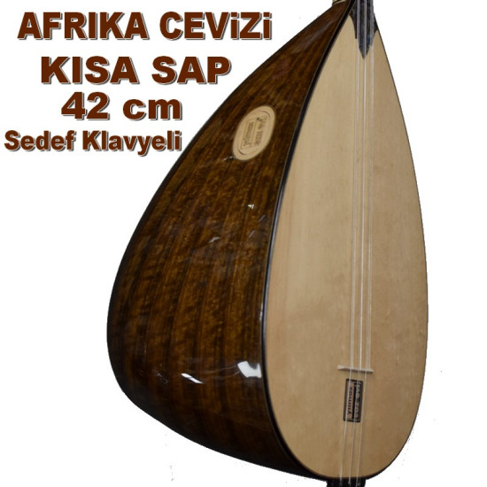 KÖPRÜ SİSTEMLİ SEDEF KLAVYELİ KISA SAP AFRİKA CEVİZİ 42 cm